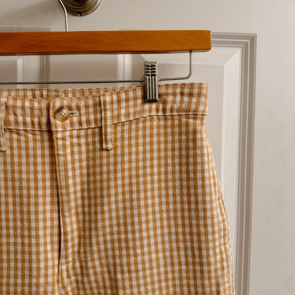 Madewell Wide-Leg Crop Yellow Pants